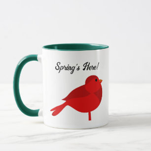 Caneca Rockin' Robin, Cartoon da Natureza do Cardeal Verm