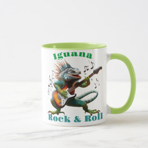 Caneca Rockstar Iguana em uma Coloração Musical Burst
