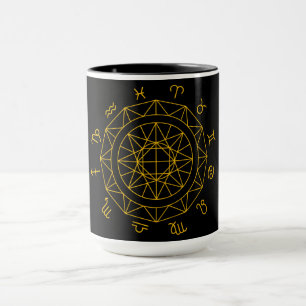 Caneca Roda Astrológica do Signo do Zodíaco