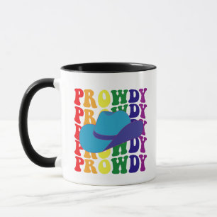 Caneca Rodeio Orgulhoso Olá Cowboy Cowgirl LGBTQ Ocident