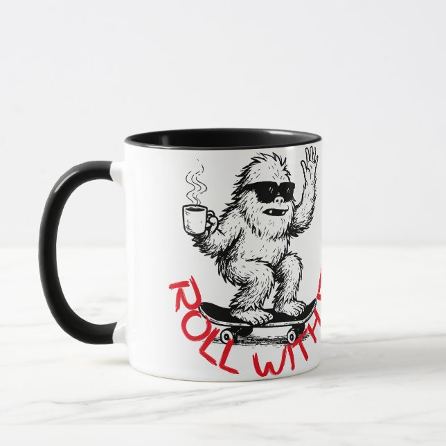 Caneca Roll With It Abominable Snowman Skater (Esquerda)