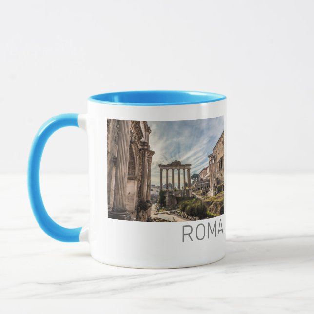 Caneca Roma Forum Romanum Itália Feriado Souvenir (Esquerda)