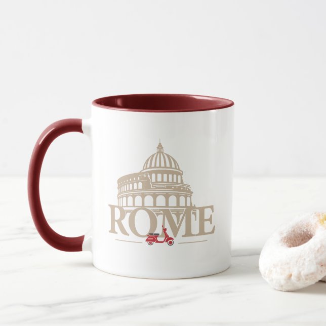 Caneca Roma Itália Europa (Com Donut)