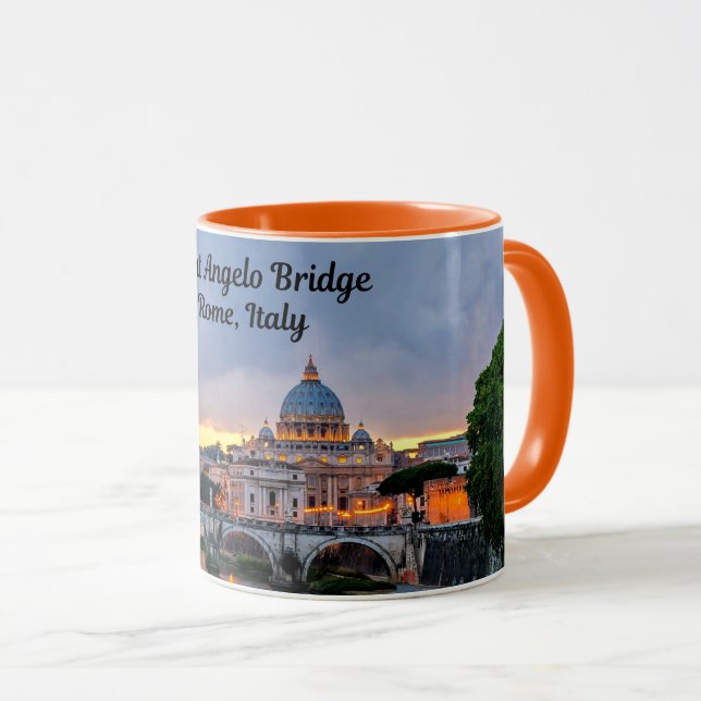Caneca Roma, Itália - Ponte Sant'Ângelo, (Frente Esquerda)