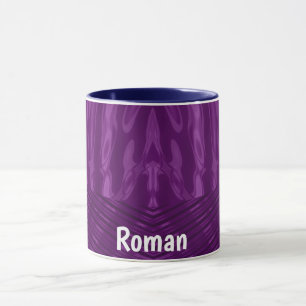 Caneca ROMAN ~ GLOSSY 3D Glossy Púrpura Azul