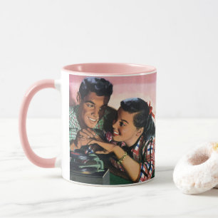 Caneca Romance Vintage, Namorados de Colégio Apaixonados