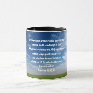 Caneca Romanos 11:33,34 Oh a profundidade das riquezas am
