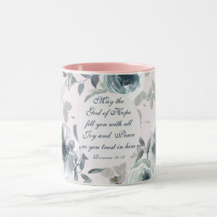 Caneca Romanos 15:13 Deus da Esperança, Floral