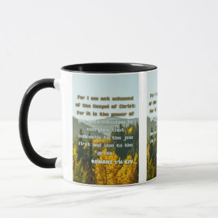 Caneca Romanos 1:16 KJV Bíblia Verso Pic Dois Tons