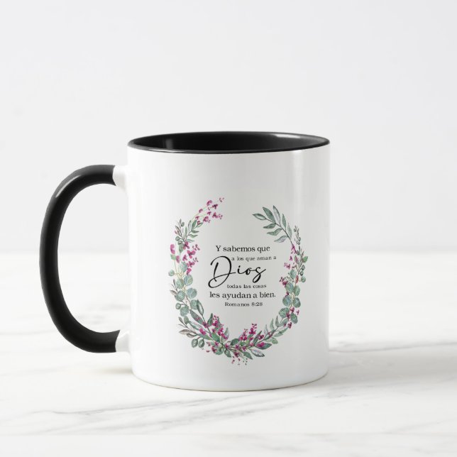 Caneca Romanos 8, spanish bible verse (Esquerda)