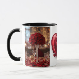 Caneca Romantic Red Rose love Valentine Hot Drink Coffee