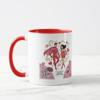 Caneca Romantic Superhero Couple Valentine’s Coffee Mug