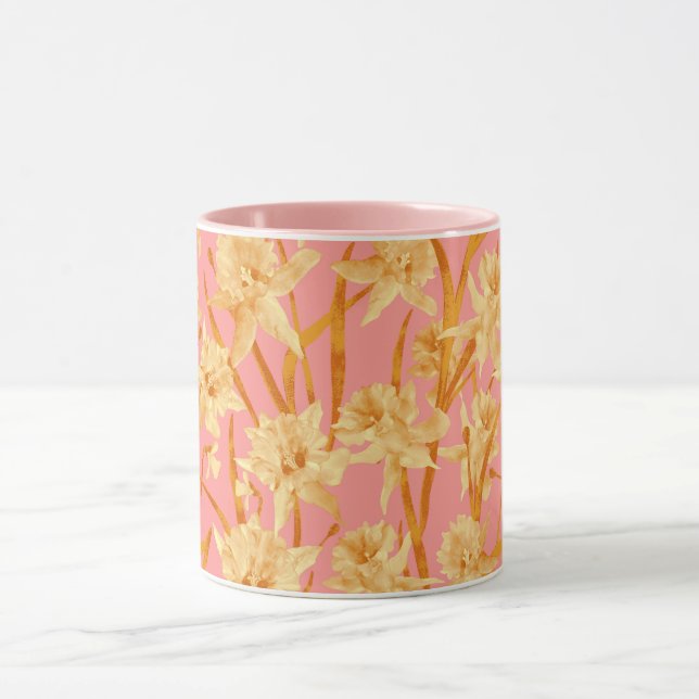 Caneca Romântica Aquarela Daffodil (Centro)