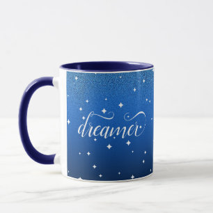 Caneca Romântica Ombre Midnight Blue Starry Dreamer