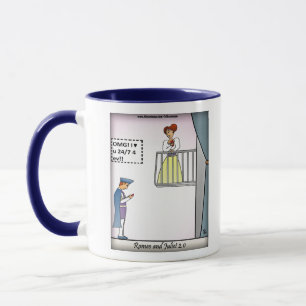 Caneca Romeu e Julieta 2.0 Blue Combo Mug