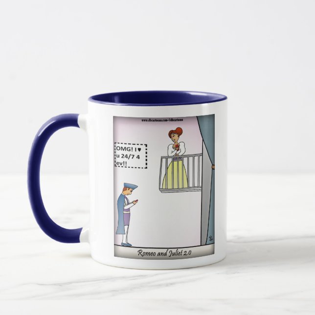 Caneca Romeu e Julieta 2.0 Blue Combo Mug (Esquerda)