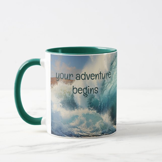 Caneca Rompendo Surf Que Sua Aventura Começa (Esquerda)