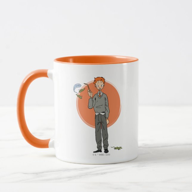 Caneca Ron Weasley Ilustração "Comer Slugs" (Esquerda)