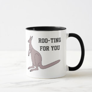 Caneca Roo Para Você Bonita Aussie Funny Kangaroo Pun