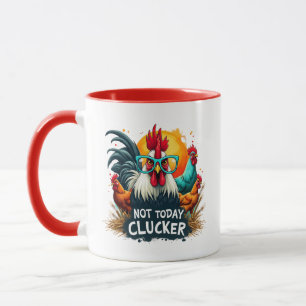 Caneca Rooster Engraçado "Não Hoje Enganador" Fazenda Art