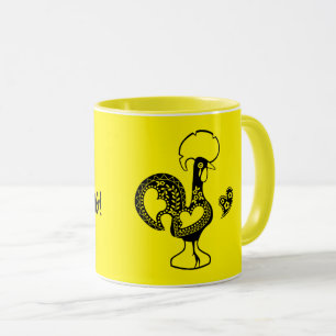 Caneca Rooster Português Bom dia - citação do Bom dia