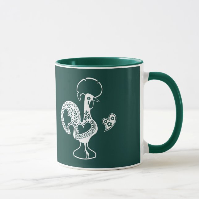 Caneca Rooster Português Bom dia - citação do Bom dia (Direita)