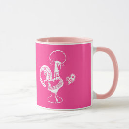Caneca Rooster Português Bom dia - citação do Bom dia