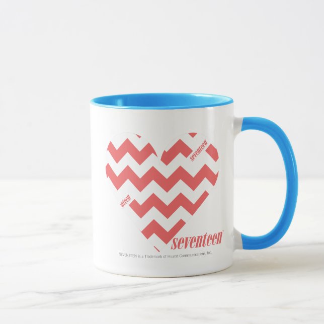 Caneca Rosa 3 do ziguezague (Direita)