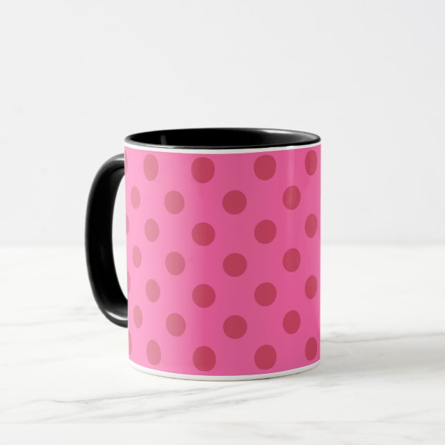 Caneca Rosa bolinhas (Frente Esquerda)