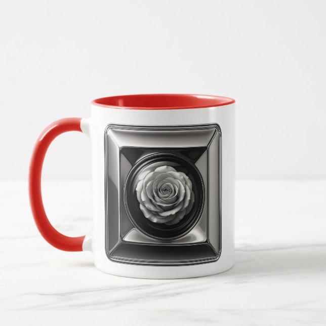 Caneca Rosa Branca Cromo (Esquerda)