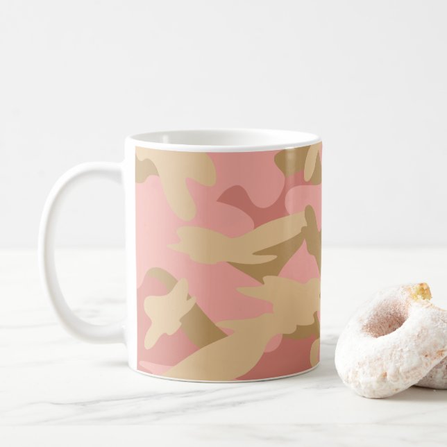 Caneca Rosa Camo (Com Donut)