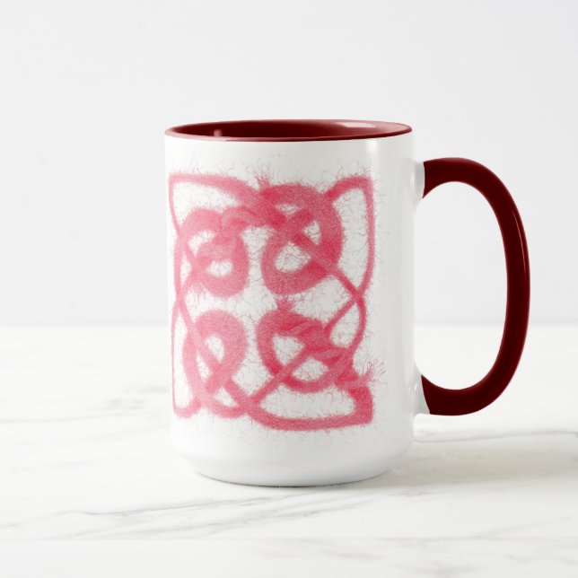 Caneca ROSA CELTIC KNOT Tall Maroon Combo Mug (Direita)