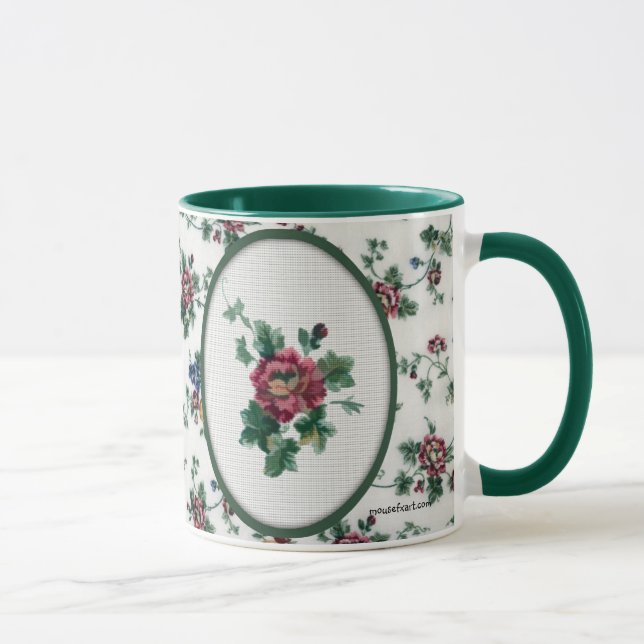 Caneca Rosa Cross Stitch Mug (Direita)