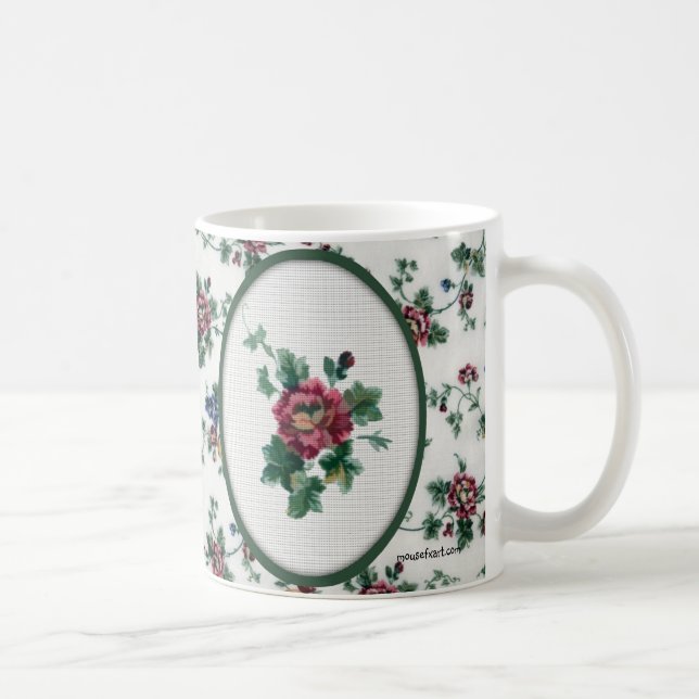 Caneca Rosa Cross Stitch Mug (Direita)