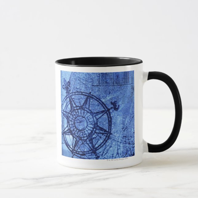 Caneca Rosa de compasso antigo (Direita)