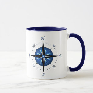 Caneca Rosa de compasso azul