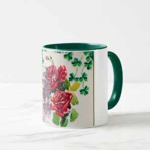 Caneca Rosa de Dia de São Patrício, Vintage
