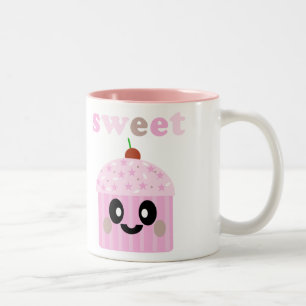 CANECA ROSA DE XÍCARA DOCE KAWAII