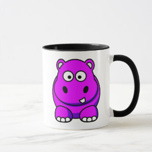 Caneca Rosa do hipopótamo