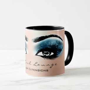 Caneca Rosa do preto azul do estúdio da composição do