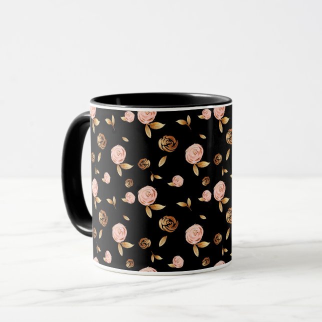 Caneca Rosa Dourado (Frente Esquerda)