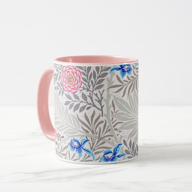 Caneca Rosa e Larkspur, William Morris (Frente Esquerda)