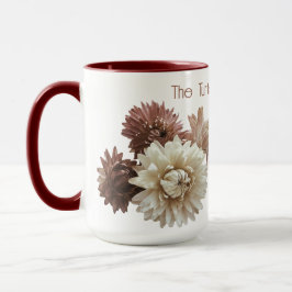 Caneca Rosa e Mauve Strawflower