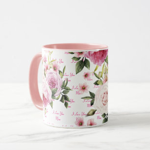 Caneca Rosa Eu Te Amo Mamãe Mug