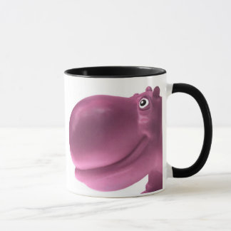 Caneca Rosa feliz do hipopótamo