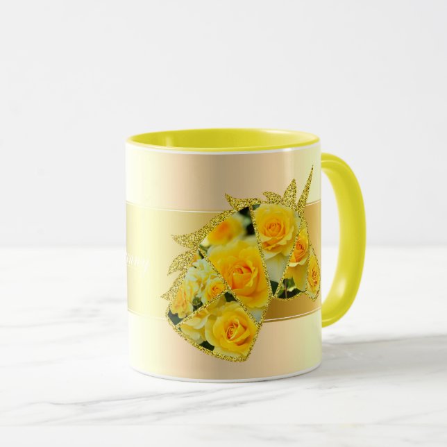 Caneca Rosa Gold Bunny (Frente Esquerda)
