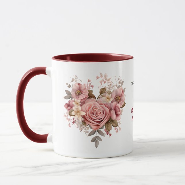 Caneca Rosa Heart Love Ser Chamado Nana Mug (Esquerda)