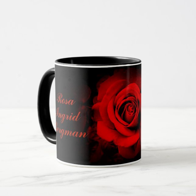 Caneca Rosa Ingrid Bergman：Combo Mug (Frente Esquerda)