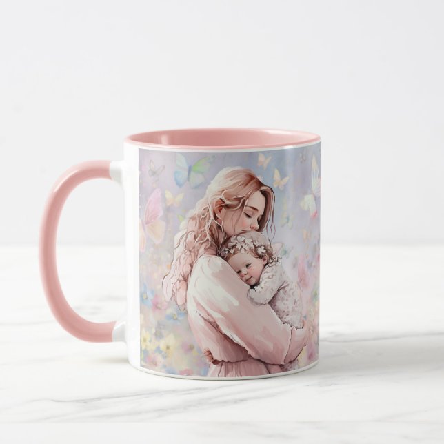 Caneca Rosa Mãe e Filha (Esquerda)