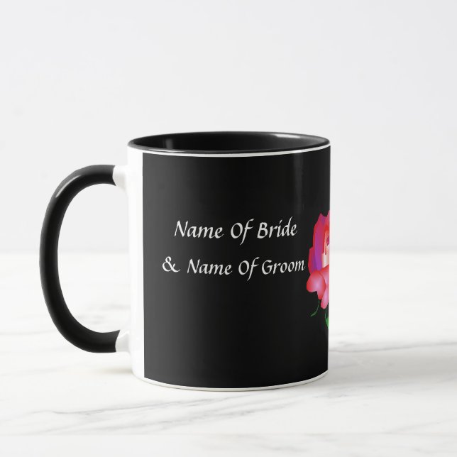 Caneca rosa Mug "Noiva" - Personalizável (Esquerda)